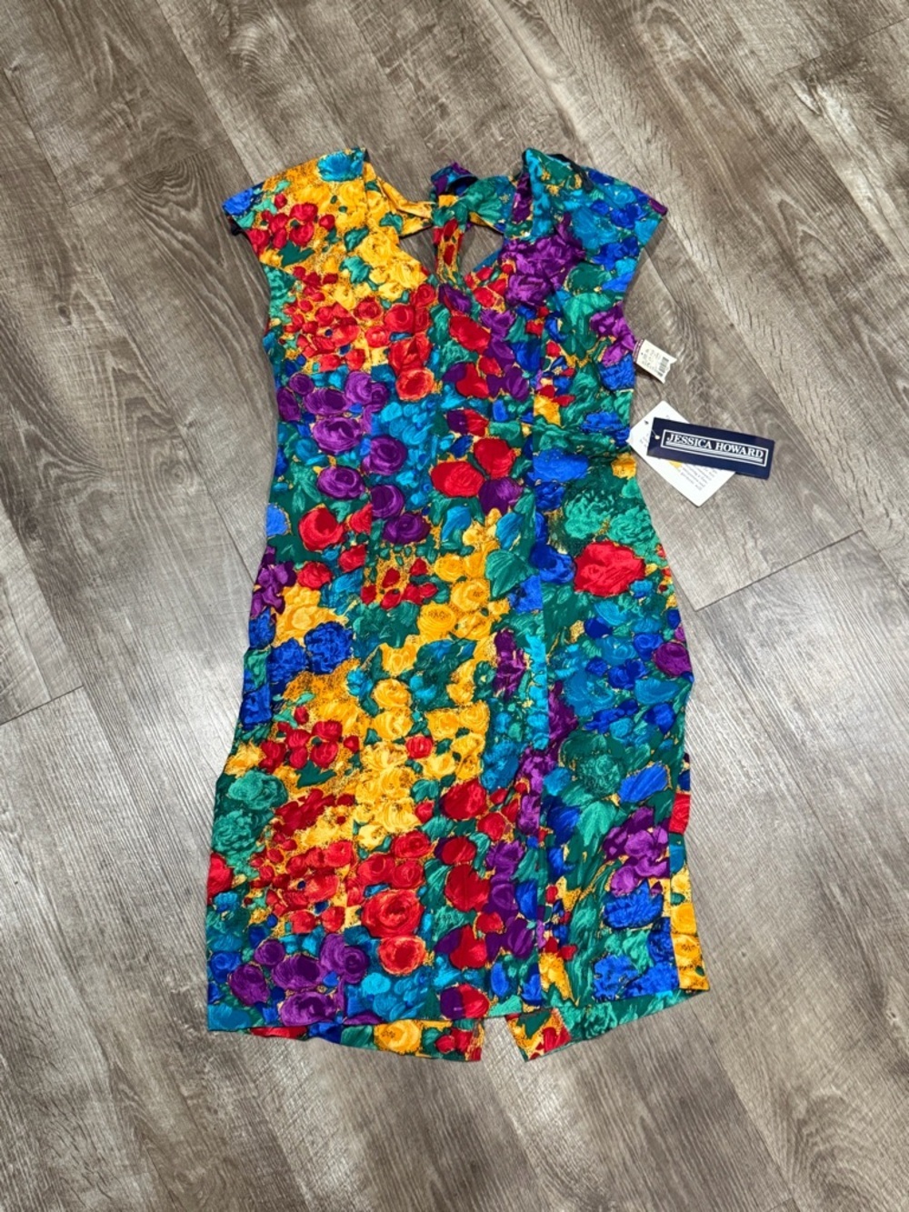Vintage Jessica Howard Floral/Colorful Dress Womens Size 6